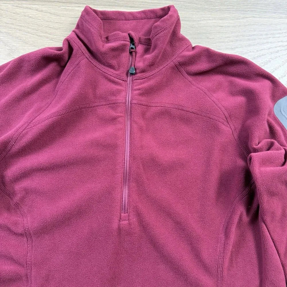 Eddiue Bauer Sweater Women Medium First Ascent Fleece 1/4 Zip Whitaker Mountain